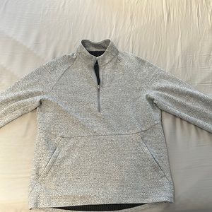 Mens Lululemon At Ease Grey Quarter Zip